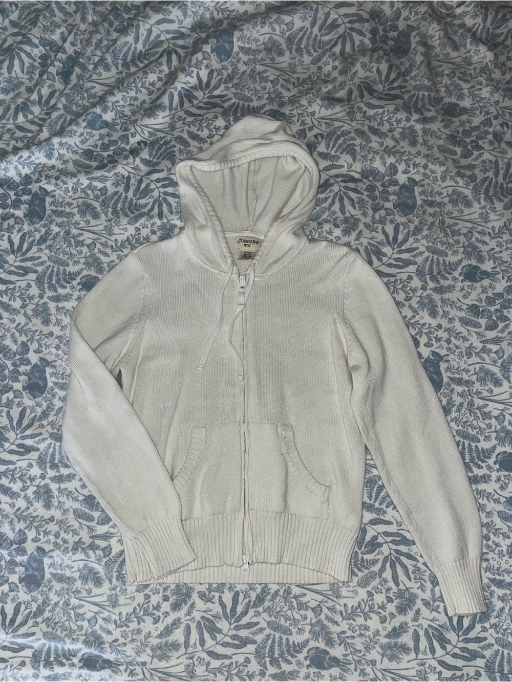 St. John's Bay White Zip Hoodie Sweater